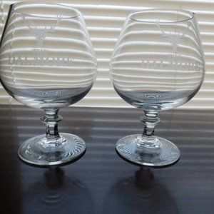 DALMORE GLASS SNIFTER SCOTCH WHISKEY STAG SET 2